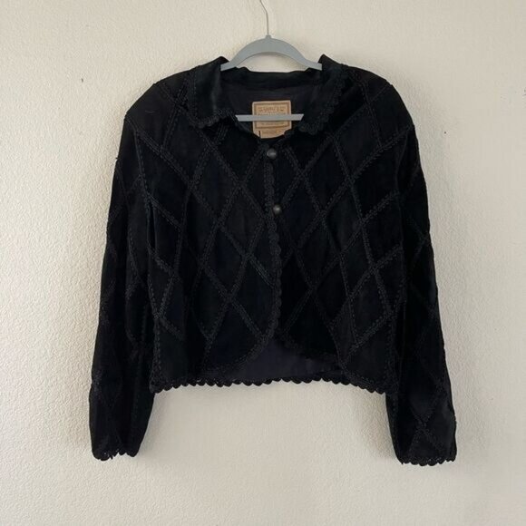 Doubled D ranch leather patch work jacket - Picture 1 of 6